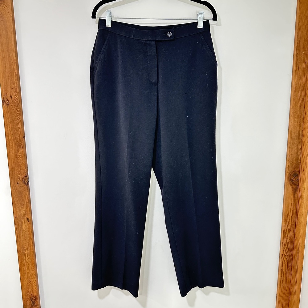 Investments‎ Petites Straight Leg Dress Pants Women 10P Black Stretch | Career